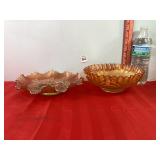 Marigold Carnival Glass Bowls