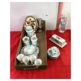 Tea Set, Butter Dish & Misc