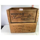 Mountain Lake County Wooden Pear Boxes