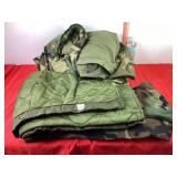 Assorted Military Clothing & Sleeping Bag Liner