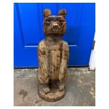 Wooden Bear Figure
