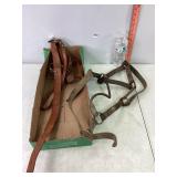 Leather Horse Halter & Belt