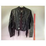 Leather Biker Jacket Sz Small