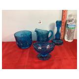 Assorted Blue Glassware