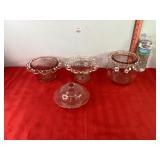 Assorted Pink Glassware
