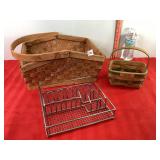 Basket & Small Longaberger Basket & Organizer