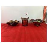 Assorted Amethyst Carnival Glass