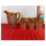 Marigold Carnival Windmill Pitcher & Tumblers