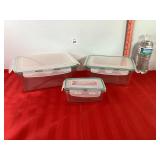 Glass Containers w/Locking Plastic Lids