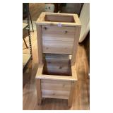 3 Wooden Planters Approx 15" W x 15" D x 16" T