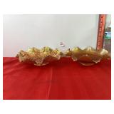 Marigold Carnival Glass Bowls