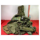 Military Field Pack, Duffle, Ammo Clip Bags & Misc