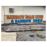 3pc Rainbow Road Club & Diner Sign