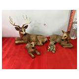 Resin Deer Figures & Bear