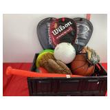 Racquetball Racquets, Gloves & Asst Balls