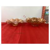 Marigold Carnival Glass Bowls