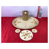 Autumn Leaf Serving Tray, Tin, Coasters & Hot Pad