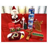 Batt Op Santa, Lights, Mugs & Asst Decor