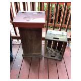 Wooden Trashcan & Sealtest Box