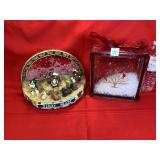 Batt Op Lighted Nativity & Glass Block Decor