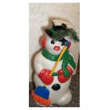 Fiberoptic Snowman Blow Mold Approx 28" Tall