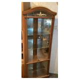 Lighted Mirrored Corner Cabinet