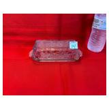 Glass Leaf Butter Dish