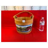 Hand Painted Wooden Bucket