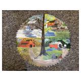 Hand Painted Saw Blade 28" Circumference
