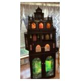 Victrola w/Ornate Stained Glass Cabinet
