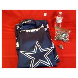Dallas Cowboys Shower Curtain and 2 Sets of Hooks