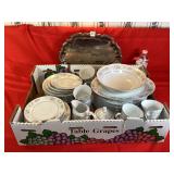 Cannes China & Silverplated Tray