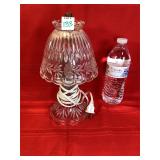 Small Etched Glass Lamp