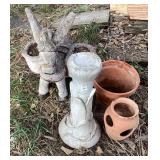 Concrete Donkey, Base & Pots