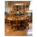 Oak Dining Table & 6 Chairs