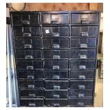 Metal Organizer & Contents