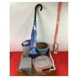 Umbrella, Flowerpot & Assorted Plasticware Umbrella, Flowerpot & Assorted Plasticware