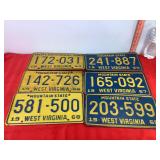 1964-1969 WV License Plates 1964-1969 WV License Plates