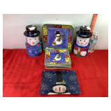 Snowman Plates & Tins Snowman Plates & Tins