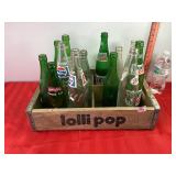 Mountain Dew & Pepsi Bottles & Lollipop Wooden Box Mountain Dew & Pepsi Bottles & Lollipop Wooden Box