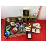 Hallmark & Handmade Ornaments, Empty Jewelry Boxes Hallmark & Handmade Ornaments, Empty Jewelry Boxes