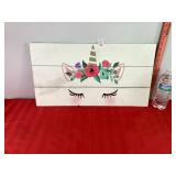 Wooden Painted Unicorn Decor Wooden Painted Unicorn Decor
