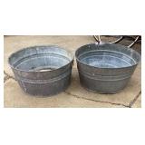 2 Galvanized Tubs 2 Galvanized Tubs