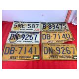 Assorted WV License Plates Assorted WV License Plates