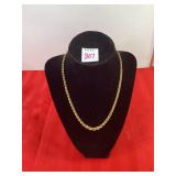 17" 10k Hollow Gold Rope Chain 17" 10k Hollow Gold Rope Chain