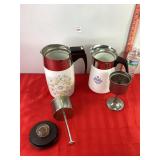 Corning Percolators, 1 w/Lid & 1 without Corning Percolators, 1 w/Lid & 1 without