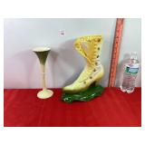 Atlantic Mold Boot & Newman Ceramic Vase Atlantic Mold Boot & Newman Ceramic Vase