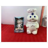 Pillsbury Doughboy Cookie Jar & Doll Pillsbury Doughboy Cookie Jar & Doll