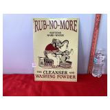 Metal Rub-No-More Sign Metal Rub-No-More Sign