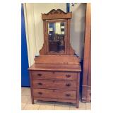 Antique Oak Dresser w/Mirror Antique Oak Dresser w/Mirror